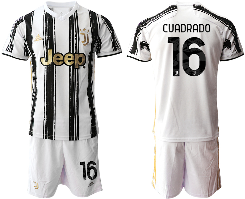 Men 2020-2021 club Juventus home #16 white black Soccer Jerseys->juventus jersey->Soccer Club Jersey